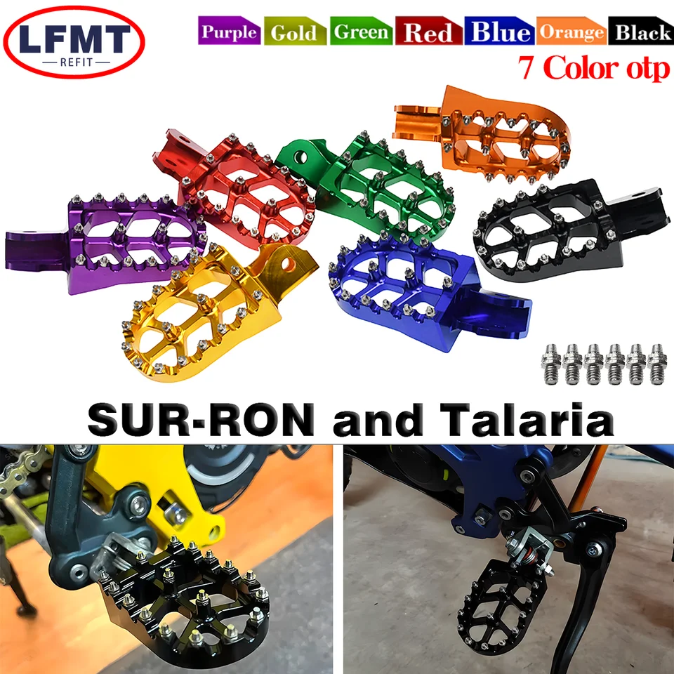 Elektrický terénny motocykel CNC nohy pegs pedály pedály Footpegs pre Sur-Ron Surron Sur Ron Light Bee S & Light Bee X diely