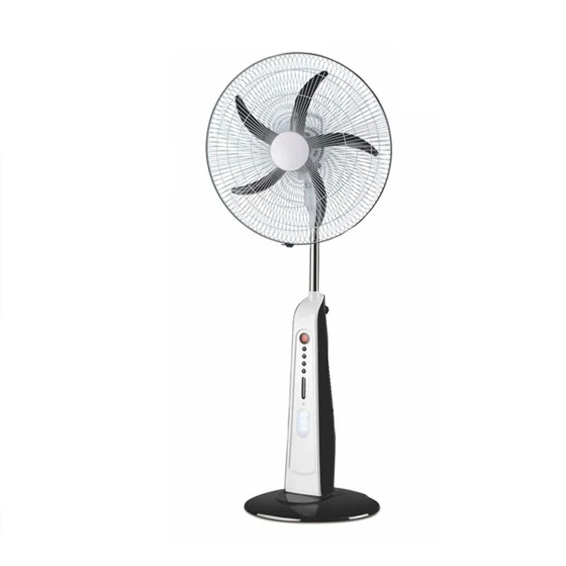 Elektrický ventilátor s podstavcom Solárny ventilátor nabíjateľného kempingu ventilátor digitálna plastová plastová biela 43 podlahový vzduchový chladiaci ventilátor 220