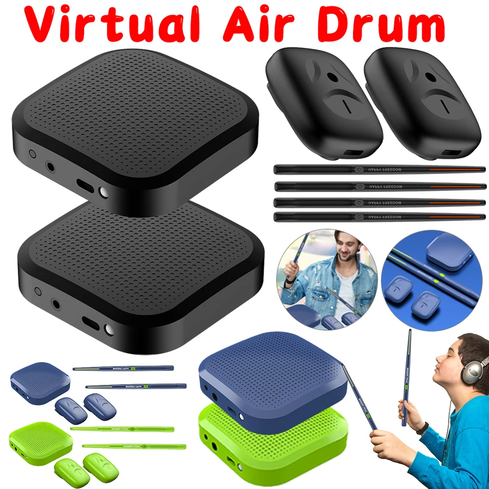 Elektrický virtuálny vzduchový bubon set s drumstick pedál somatosenzory virtuálna realita inteligentný bezdrôtový elektrický bubon hudobný nástroj