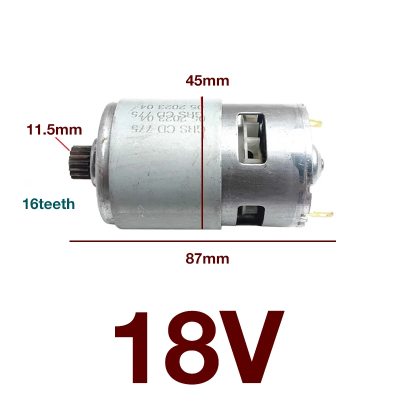 Elektrický vŕtací motor pre Makita 18V 16teeth 775 Motor lítium 13 mm nárazový vrták Elektrický vŕtač