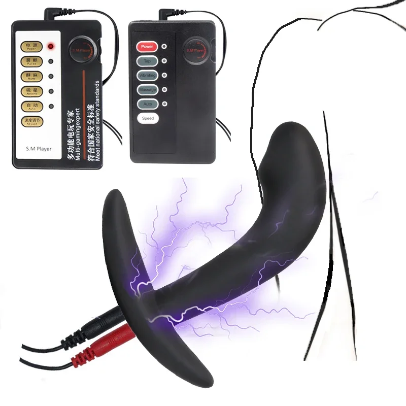 Elektrický šok butt plug análny vibrátor Sex