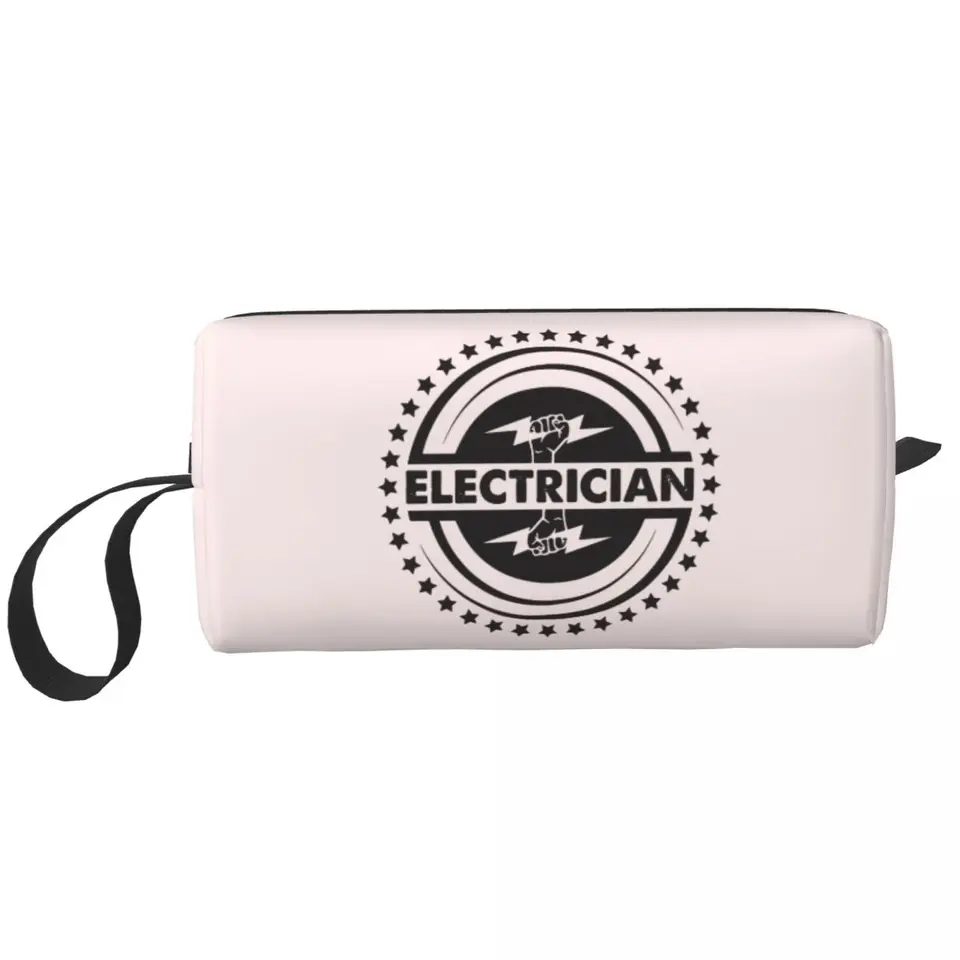 Elektrikárová kozmetická taška Ženy roztomilé veľkú kapacitu elektrotechnické inžinierstvo make -up puzdro kozmetické ukladanie toaletné vrecká