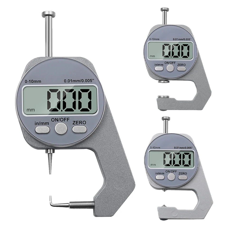Elektronická digitálna hrúbka meracie merač LCD Displej 0-10 mm mechanista tester Extra batéria Mini pre papierové šperky perlová koža