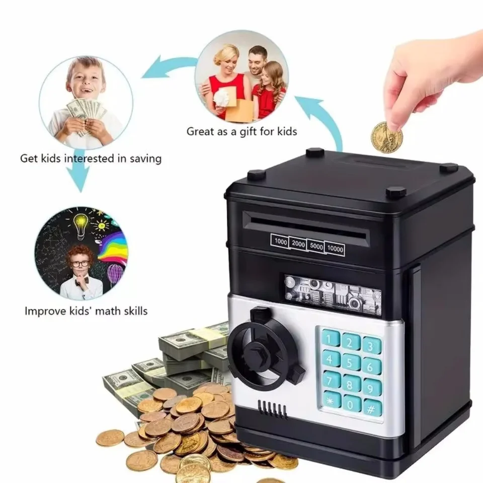 Elektronická prasiatka banka bankomat Password Money Box Cash Coins Saving Box Atm Bank Machine Bezpečný box automatický vklad Deti vianočný darček