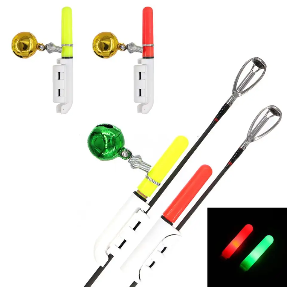 Elektronická rybárska tyč Luminous Svetlá s zvonicovým stĺpom Svetlo Bitle Tackle Alarm Float Fishing Night Rock Led U0M5