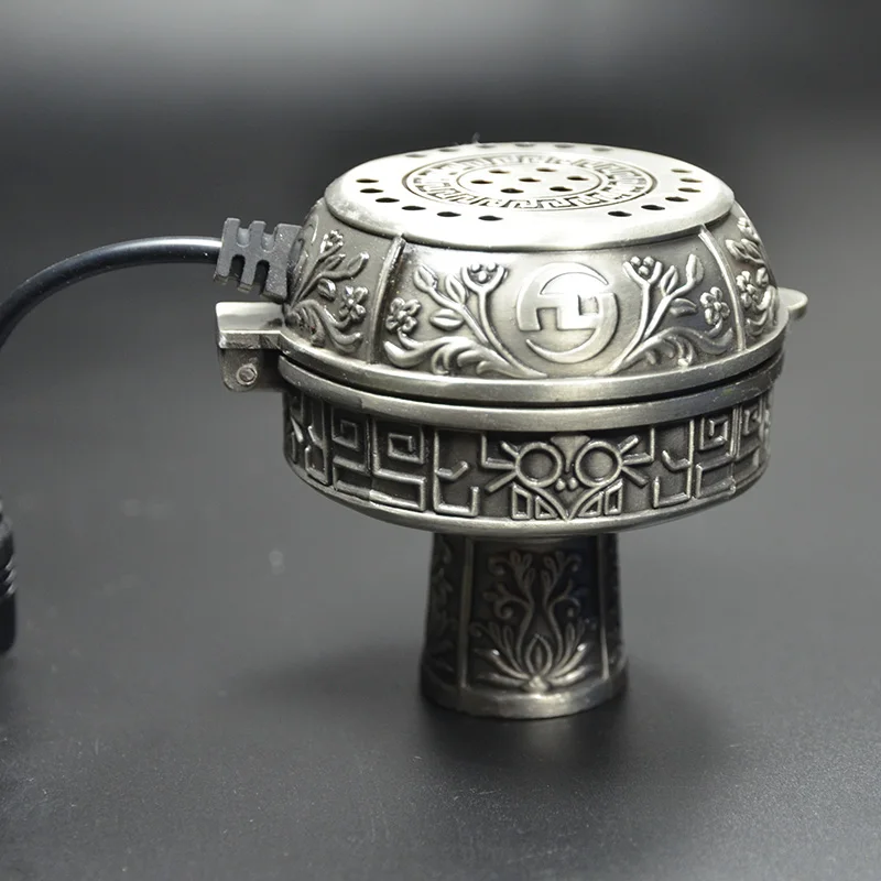 Elektronická shisha tabaková miska s kovou E-Shisha Smokepan s keramickým držiakom na drevené uhlie Chicha Nargile Waterpijp Príslušenstvo