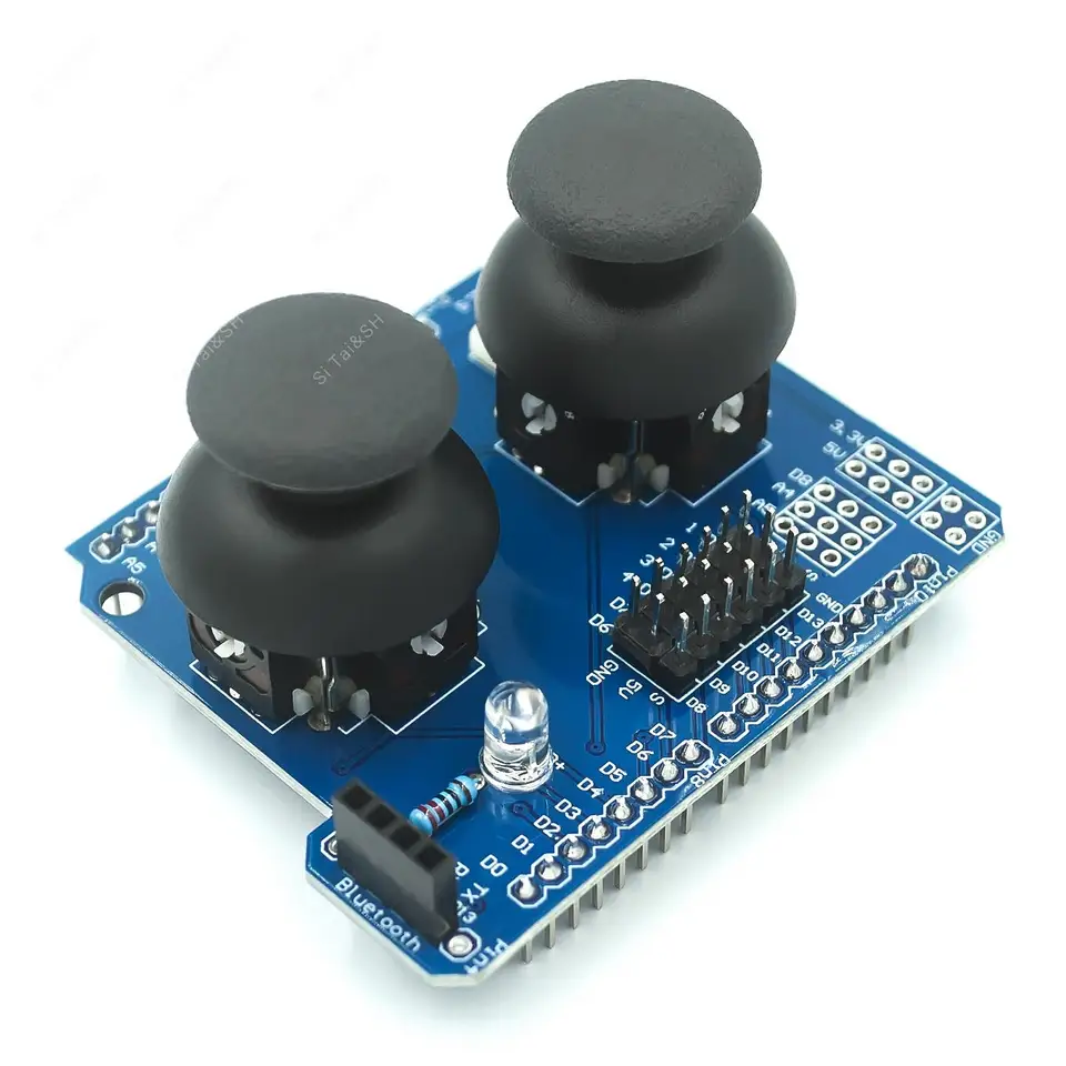 Elektronické stavebné bloky Dual PS2 Game Joystick Button Modul Joystick kompatibilný s Uno R3