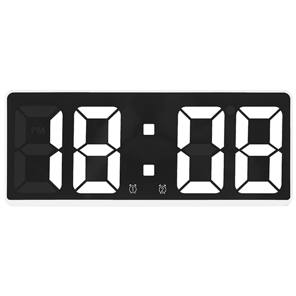 Elektronické stolné hodiny nastaviteľné jasy LED digitálne hodiny Digitálne hodiny displej s elektrickými stolnými hodinami pre vnútornú internátu
