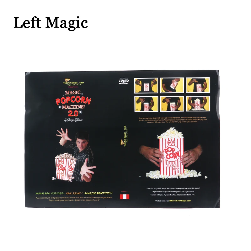 Elektronické vydanie popcorn 2.0 mágia (DVD + trik) Magické triky pódium Close Up Ups mentalizmus ilúzia Komédia Magie Magie