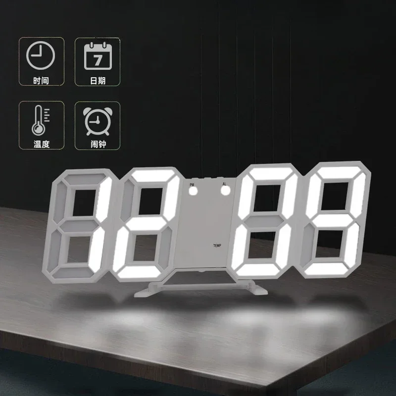 Elektronický alarmový stôl hodinové spálne dekor