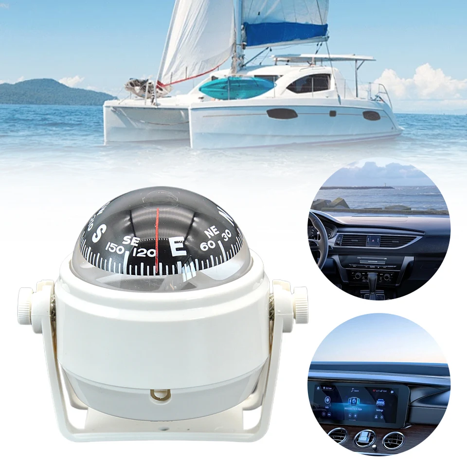 Elektronický kompas v tvare guľôčky v tvare guľôčky 360 stupňov rotácie čln karavanový automobil Compass pre polohu námornej navigácie
