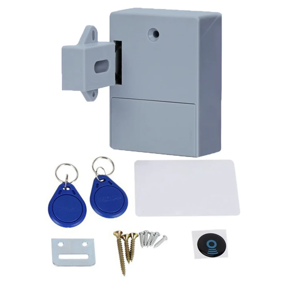 Elektronický zámok elektronickej skrinky RFID s 2 kľúčovými zámkami RFID Smart Sensor skrytý DIY zámok RFID pre skrinky skrytý DIY zámok