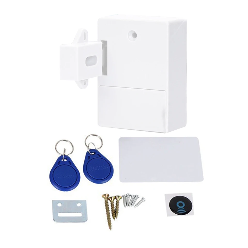 Elektronický zámok elektronickej skrinky RFID s 2 kľúčovými zámkami RFID Smart Sensor skrytý DIY zámok RFID pre skrinky