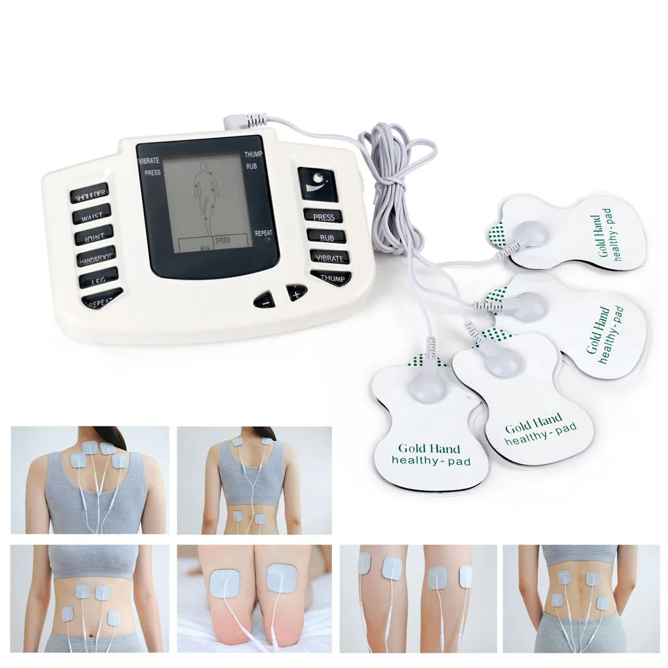 Elektronistimulátor desiatok s klincami shiatsu akupunktúrou fyzioterapiou Massager eletric svaly stimulátora stimulátora späť JR309