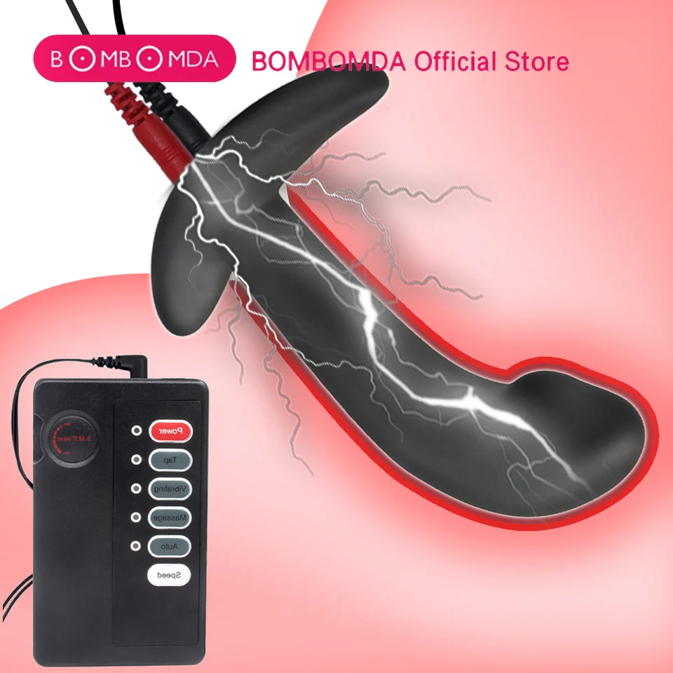 Elektroškovaný análny plug Sex Sex Hračky pre mužov Ženy Masturbdator Elektro stimulácia silikónového zadku plug prostatu masážna hračka Massager