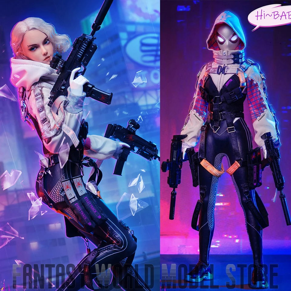 Elephant Toys Ele9002 1/6 ženského vojaka Spider Girl Gwen Movinable Eyes Head 12 '' Full Set Zberateľná akčná postava Model Darčeky
