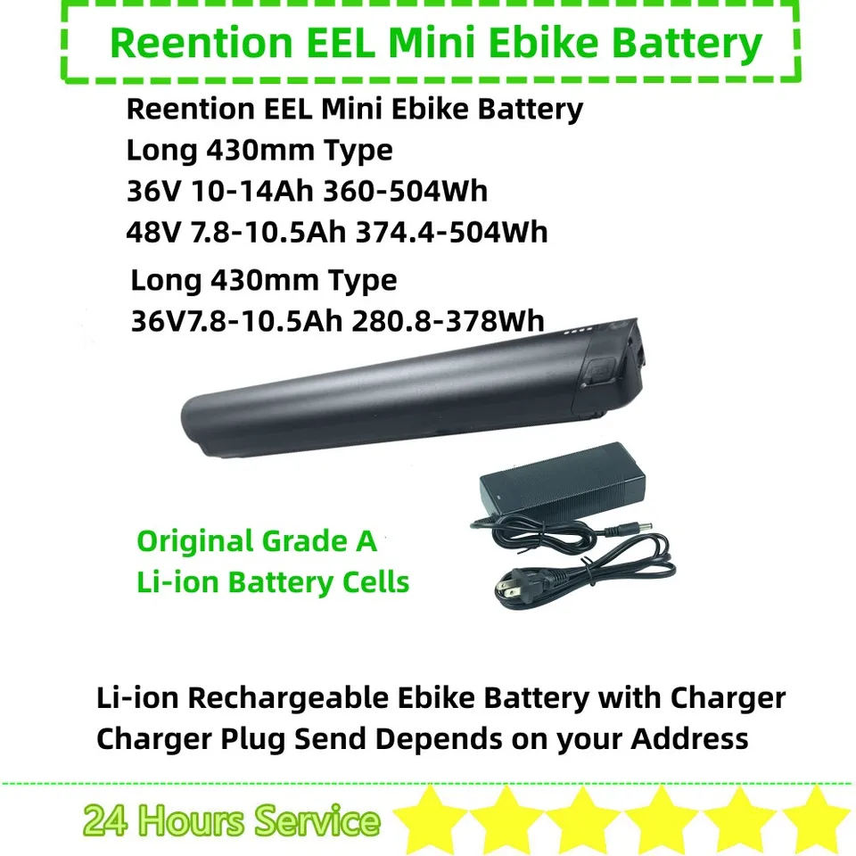 ELife Patriot E-Bike Battery 36V 7.8AH 10.4AH 12.8AH 14AH Revencia EEL MINI Argento Alpha Omega Performance Wing Sloboda S2 X