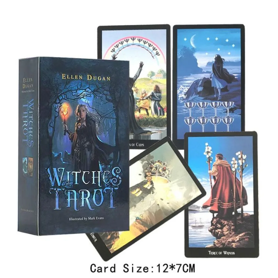 Ellen Dugan čarodejnice Tarot - šťastie, že rozprávanie magickej veštenia Budúca láska pravda 12 x 7 cm