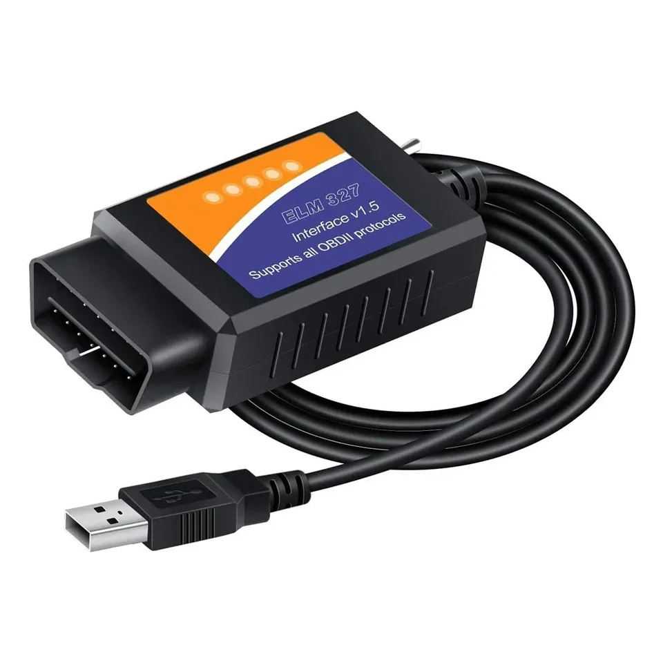 ELM 327 V1.5 OBD2 Skener USB adaptér pre Diagnostické kódovanie Windows s MS-CAN/HS-CAN Switch Spustenie automobilového skenera OBD Automotive Scanner OBD