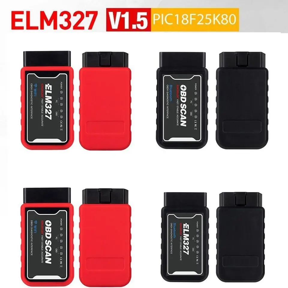 ELM327 V1.5 OBD2 Skener WiFi BT PIC18F25K80 ChIP OBDII Diagnostické nástroje pre iPhone Android PC ELM 327 Čítačka