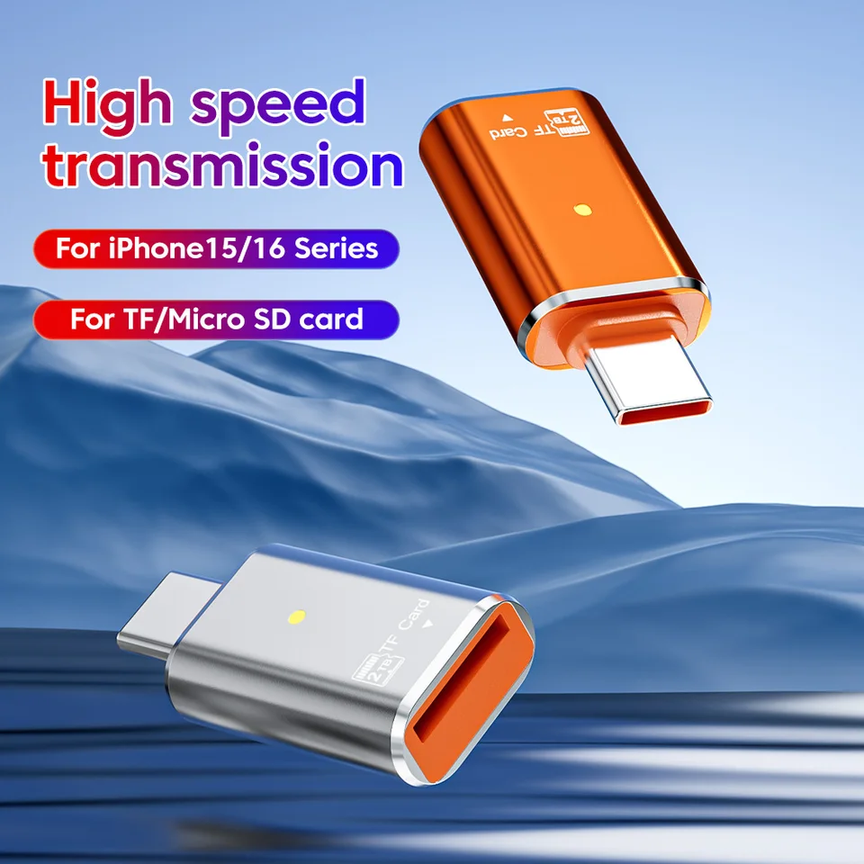 Elough Typ C až TF Card Reader Pamäťová karta prevodníka konektora vysokorýchlostného USB C adaptéra pre iPhone Huawei Xiaomi Samsung