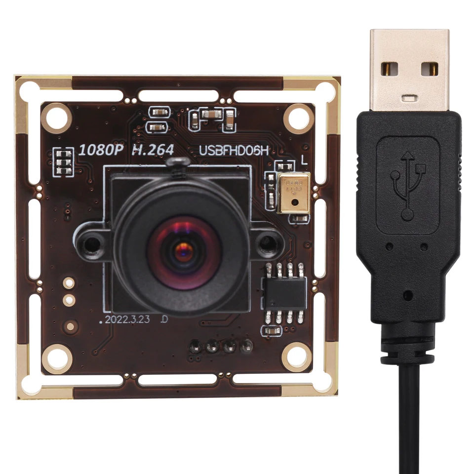 ELP 1080p USB Camera Modul HD Low Light 2MP Lightbur Camera bez skreslenia šošovky Mini webová kamera