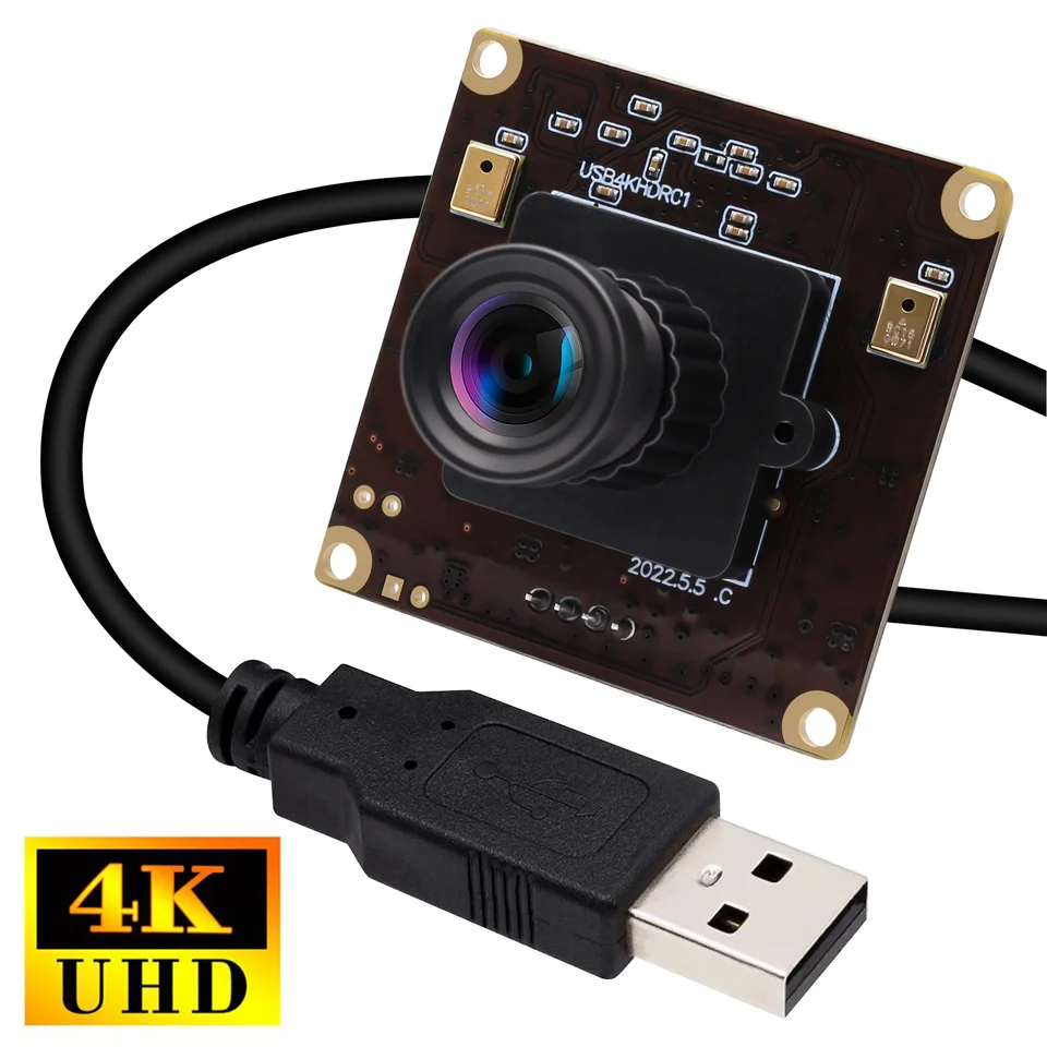 ELP Ultra HD Mikrofónový kamera Modul USB 3840x2160 4K 30 snímok za septembri Webcam IMX317 UVC vložený mini modul WebCam so širokouhlým objektívom