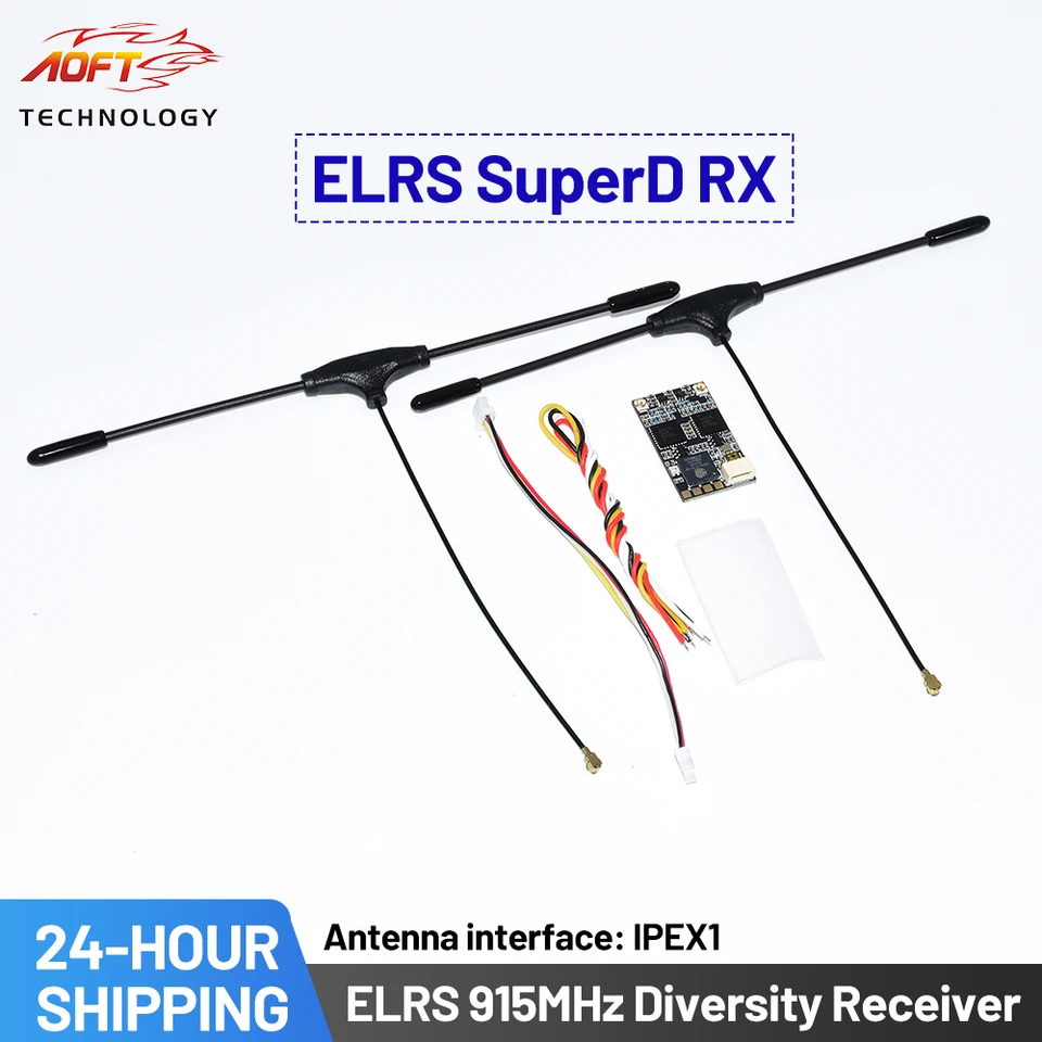 ELRS Diverzita prijímač 915 MHz s duálnou T-Antenna nízkou latenciou ELRS SuperD RX pre RC lietadlo FPV DLONSKÉ DRONY DIY diely