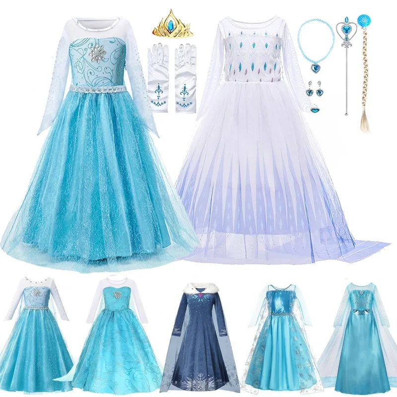 Elsa princezná šaty pre dievčatá karnevalové párty cosplay sneh kráľovná šaty detské oblečenie Veľkonočný kostým pre deti