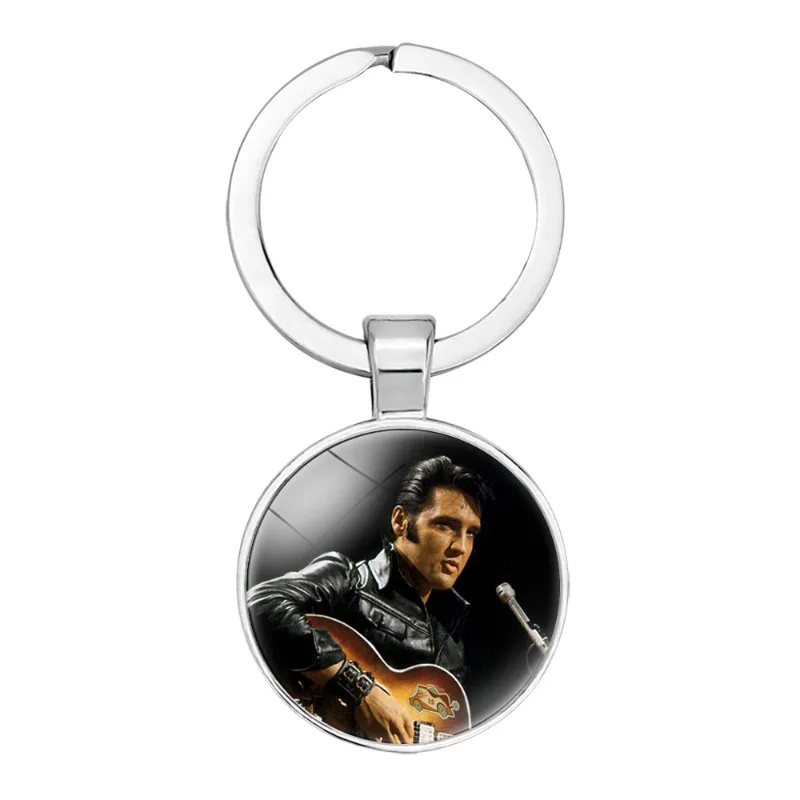 Elvis Keychain Rock Star Art