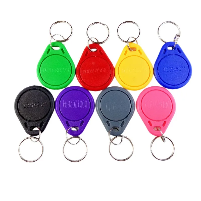 EM4100 ID 125KHz Keyfobs RFID TAG STRACKER Kláves TOKEN RING RING RING RINOMITY ČIP TK4100 Čítanie iba čitateľná karta 5ks