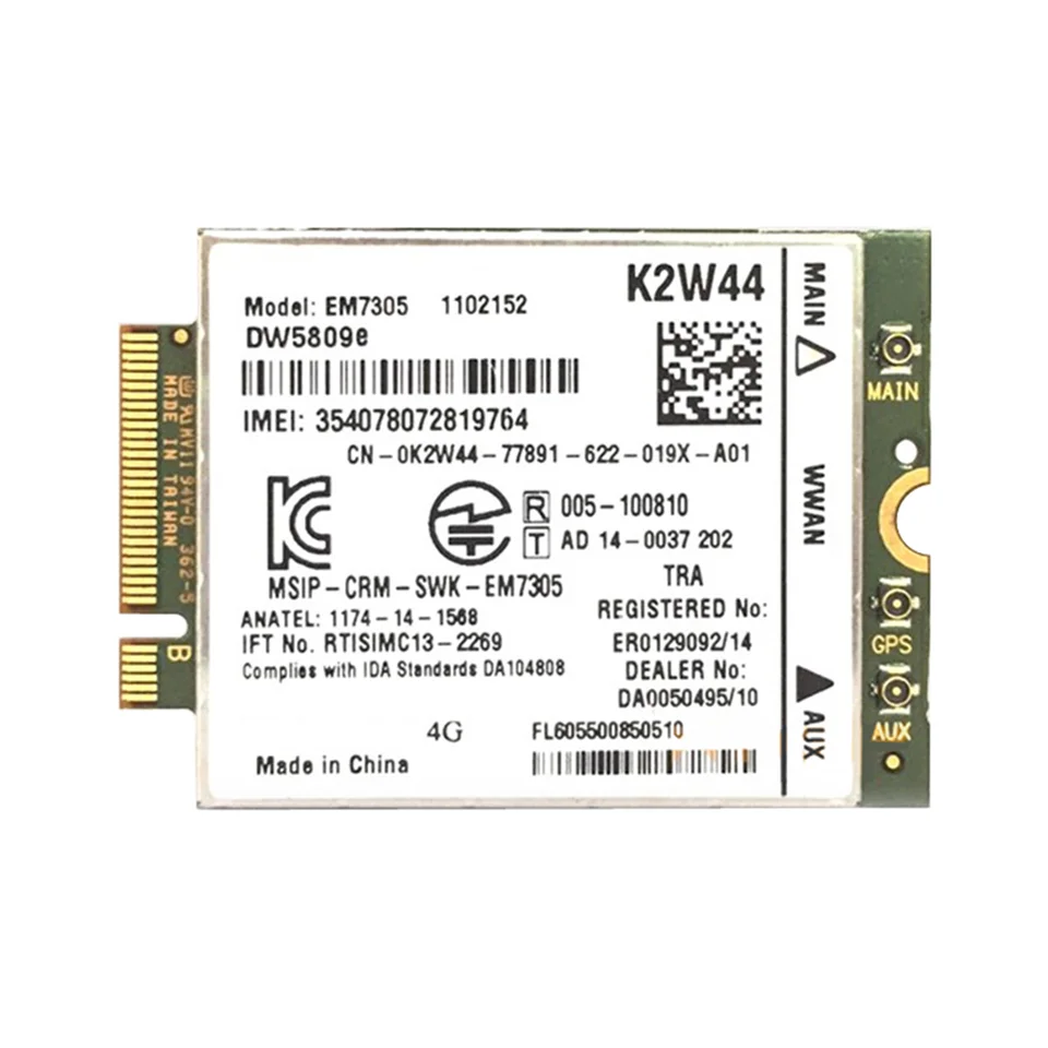 EM7305 Gobi5000 WiFi karta 4G NGFF WWAN Card pre Dell Latitude E7250 E7450 E5250 7214 7350 7414 Miesto konania 8 Pro 5855 5056