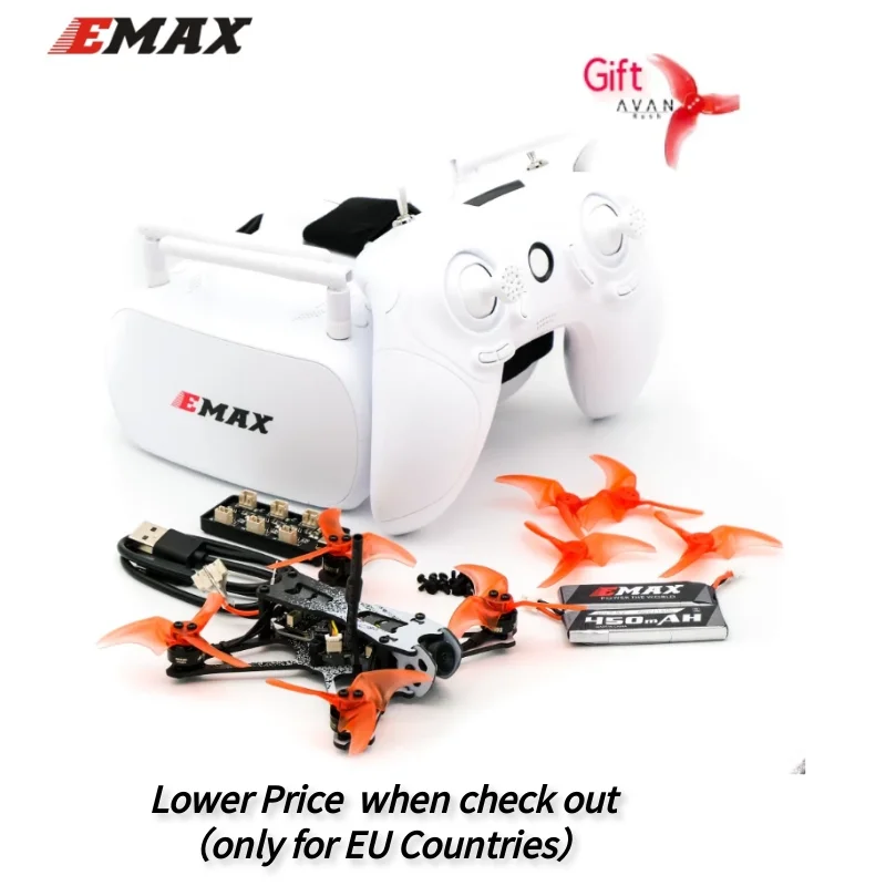 Emax Oficiálny Tinyhawk II 2 Freestyle FPV Racing Drone Dron Kit Runcam Nano2 37ch 25/100/200 MW VTX 2S-Frsky Quadcopter s Goggle