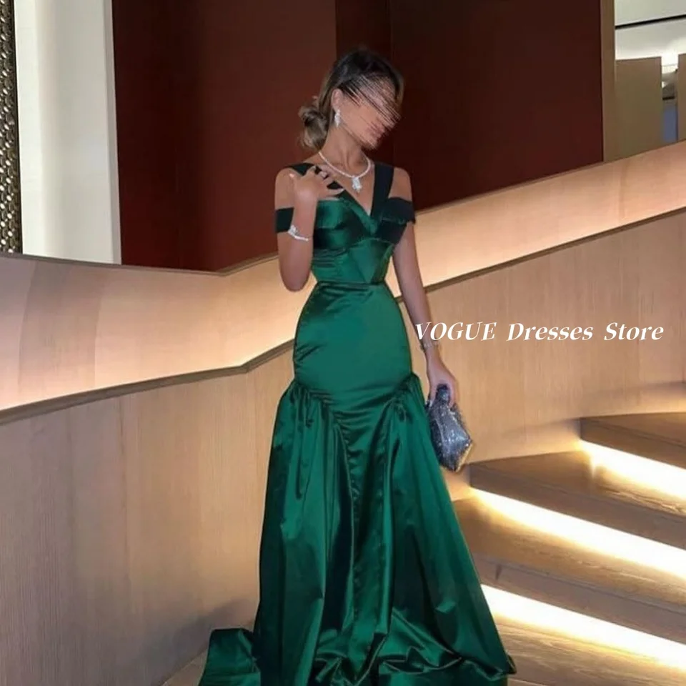 Emerald zelené večerné šaty elegantné morské panny saténové šaty فساتين للمناس 199niejjkujjjjjcijjjcicici svätostranne prispôsobené
