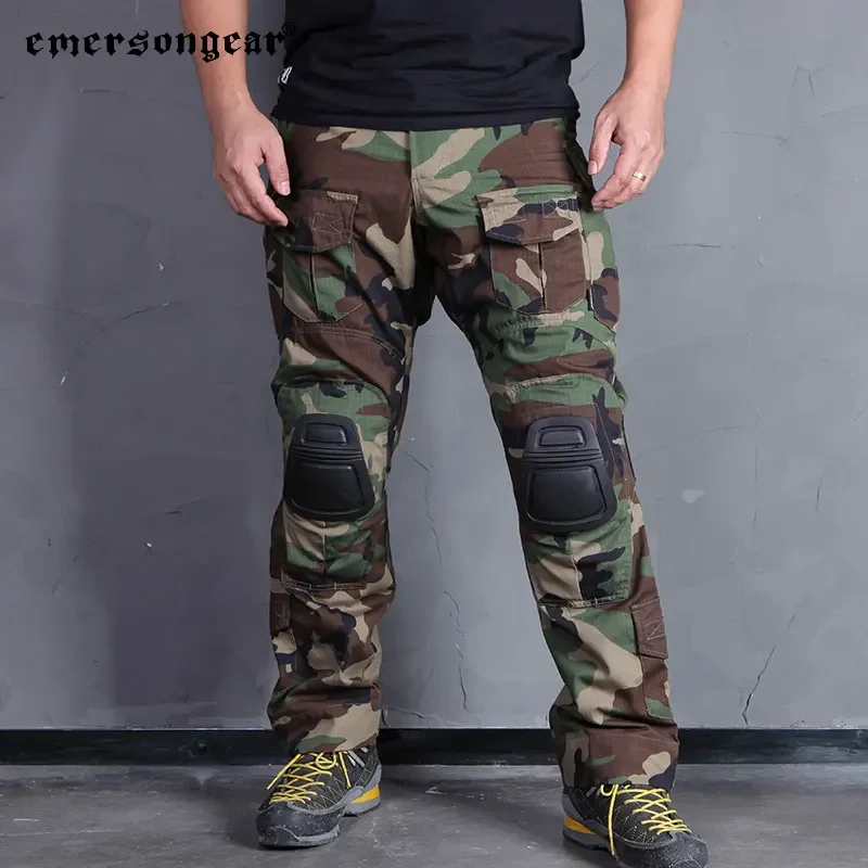 Emersongear Tactical Gen 3 pánske nákladné nohavice G3 Training Pants Airsoft Hunting w/ koleno vankúšiky bojové turistické kemping