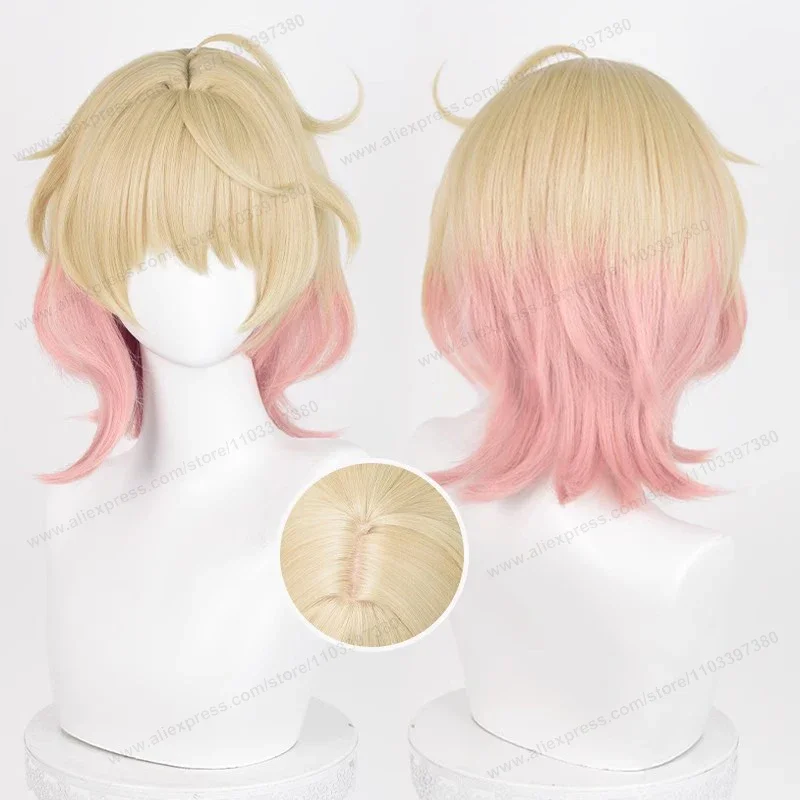 Emilie cosplay parochňa syntetické vlasy 35 cm krátke ženy chĺpky anime tepelne parochne odolné