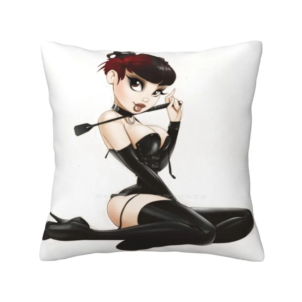 Emily vankúšový objatie objatie vankúš Pinup Toons Cartoon Girl roztomilý sexy animácia móda sladký latex fetiš gumový spank jazdec