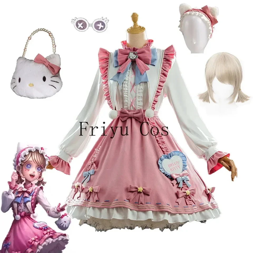 Emma Woods Lisa Beck Anime Game Identity V Cosplay kostým Gardener Clother Clother Wig Bag Rola
