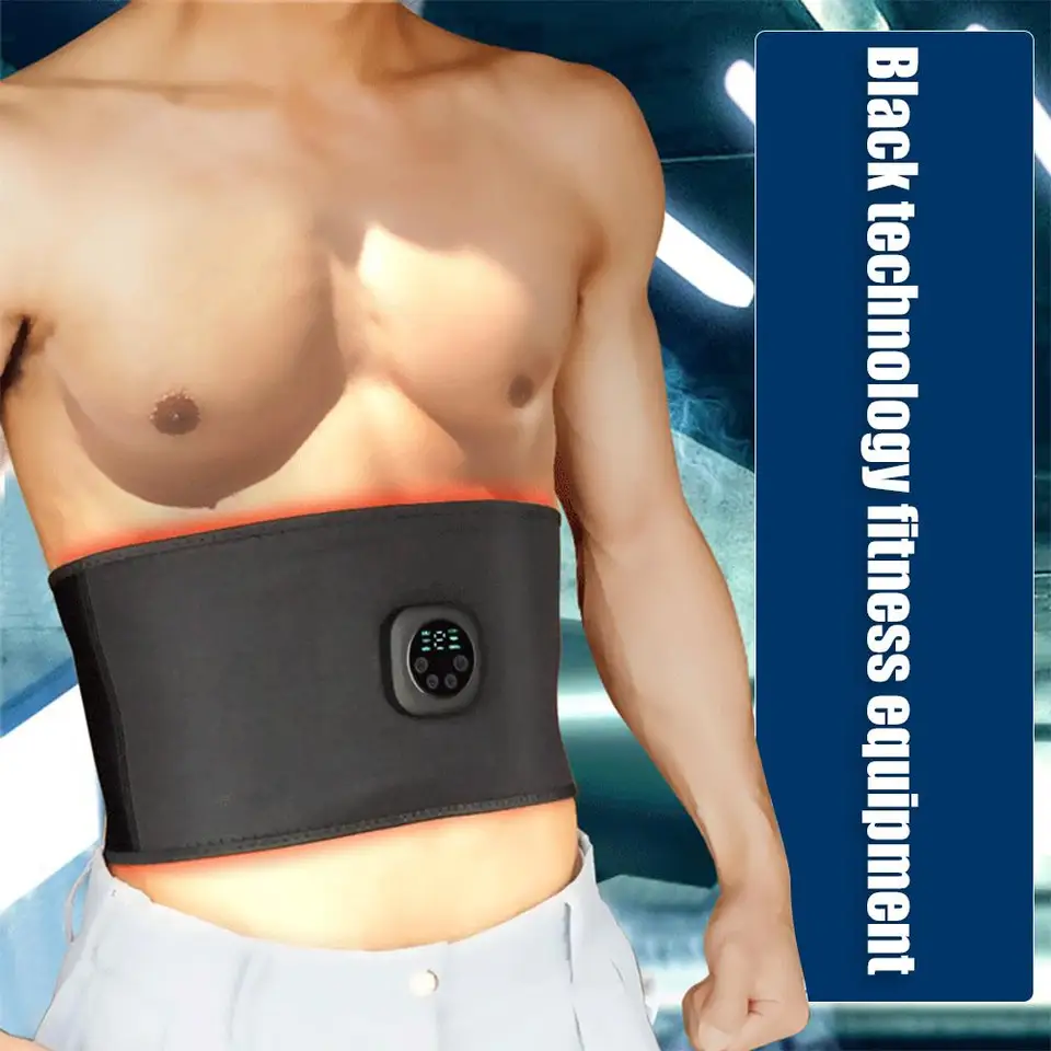 EMS brušné svalové svalové tonerové zmiernenie bolesti inteligentného pása trénera 9 Vibration Vibration Electric Fitness pásový pásový pás