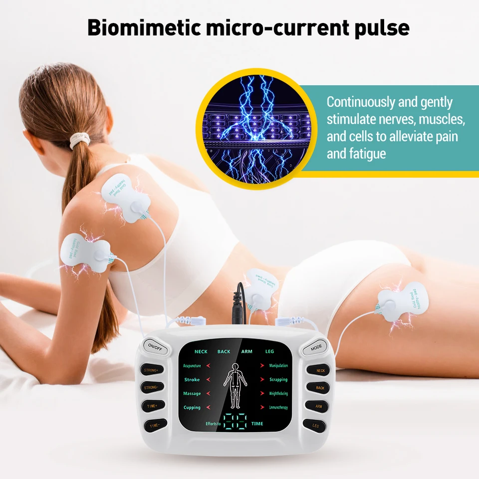 EMS Elektrický fyzický stimulátor celého tela relaxuje svalovú terapiu Massager akupunktúra Mikro prúdová masáž