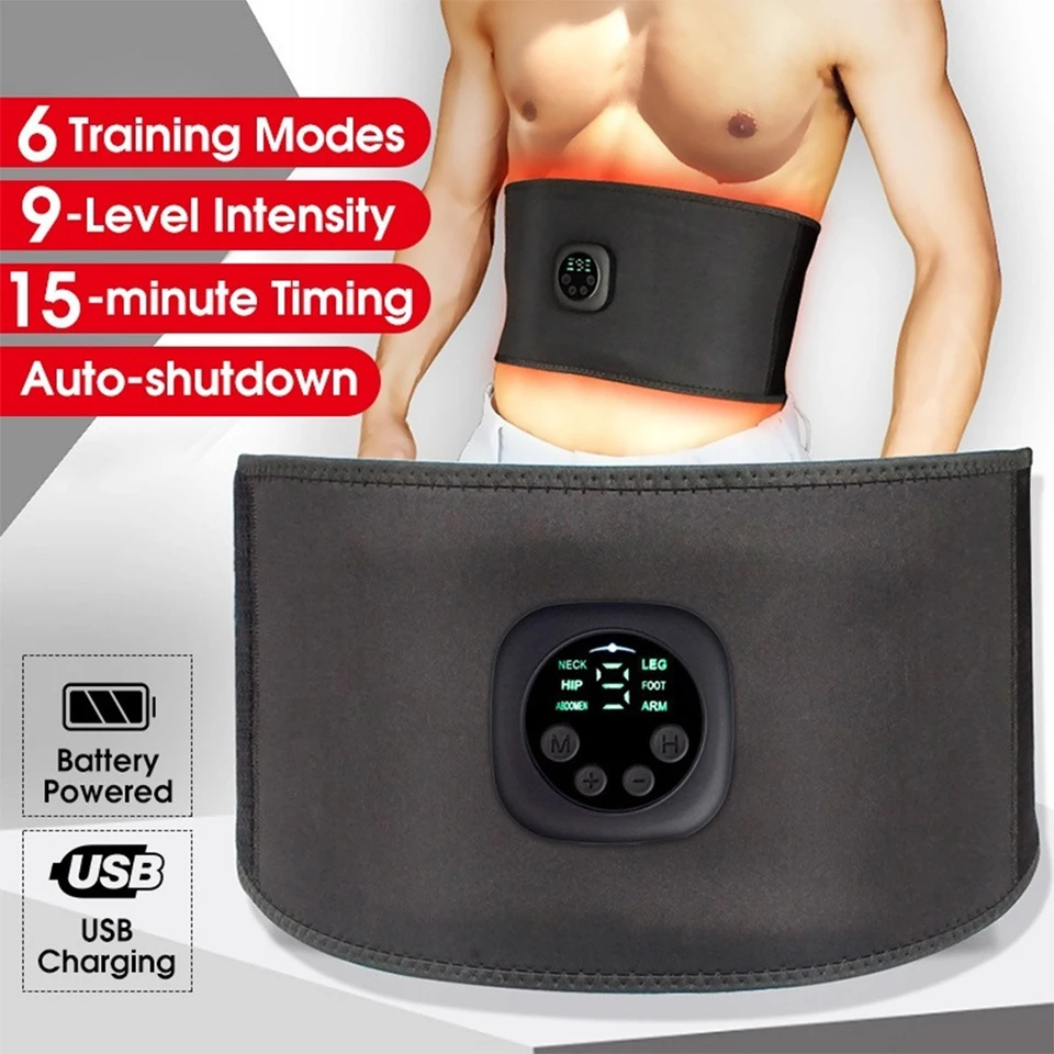 EMS fitnes svaly stimulátor Elektrický štíhly pás Stratia hmotnosť Vibrujúci masérový spaľovanie tuku Vibrácie Vibrácie pása Tréner