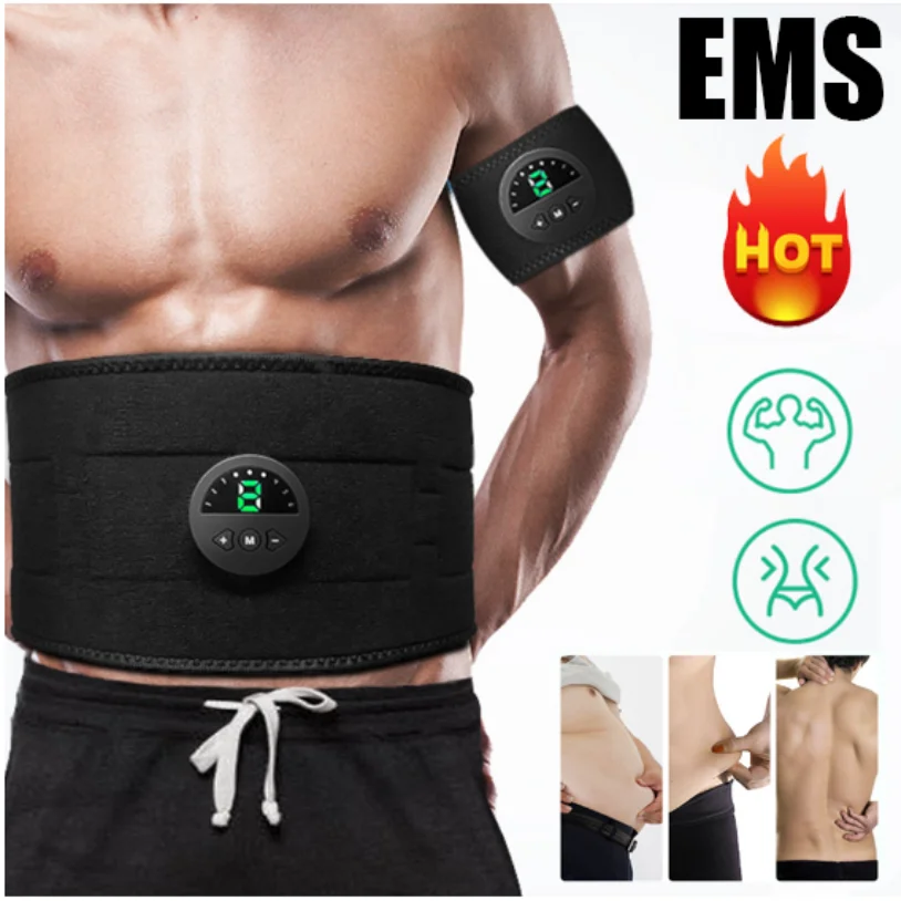 EMS Stimulátor elektrického svalu ABS ABS Fitness Vibračný pás brucha trénera Tréner strata chudnutia Massager