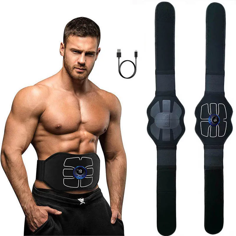EMS stimulátor stimulátora stimulátora toner brušné tónovanie pásu Prenosný domáci fitness telesný masáž