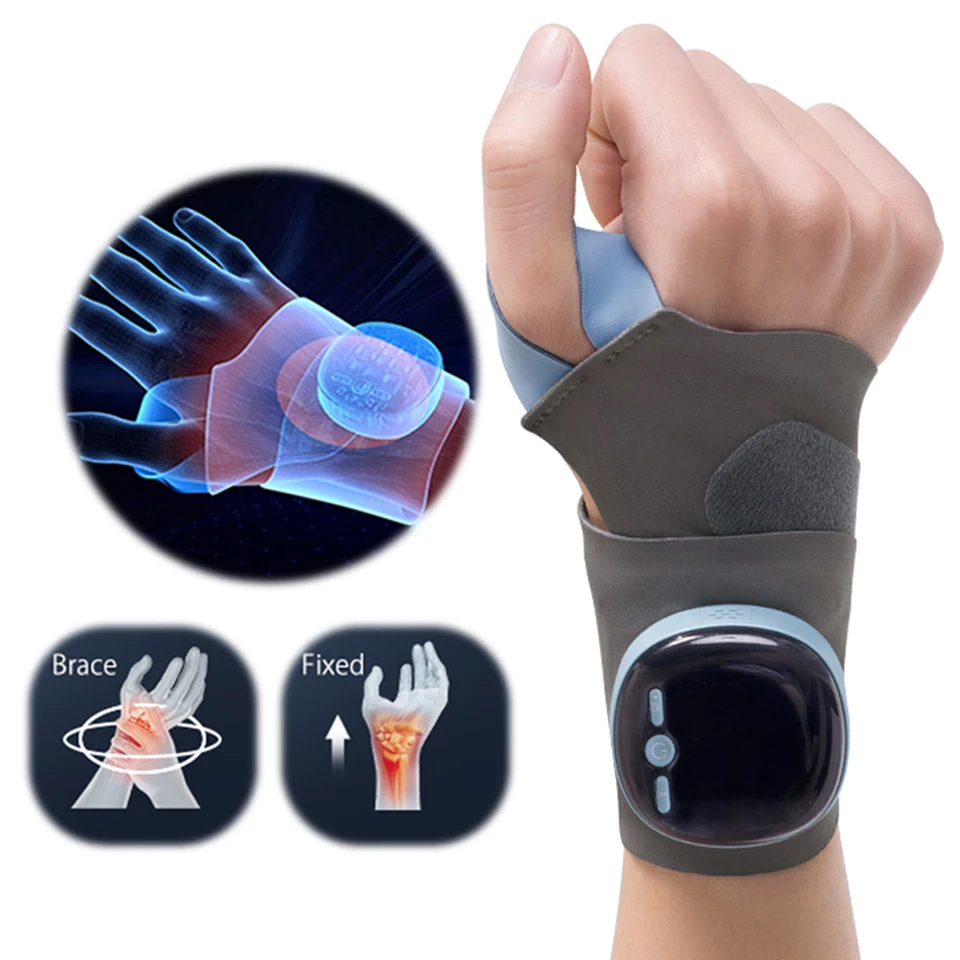 EMS zápästie Zápät na zápästie Brace 5 režimy 9 úrovne Kompresia zápästia nastaviteľná ochranca zápästia PROGRÁLNA BANDAGE pre domácu kanceláriu