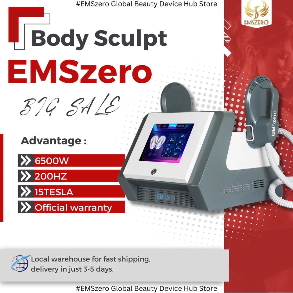 EMSZERO 6500W Machine EMS Body Znižovanie sochárskych tuku Spaľovanie Nova Hmotnosť straty elektromagnetického svalového stroja