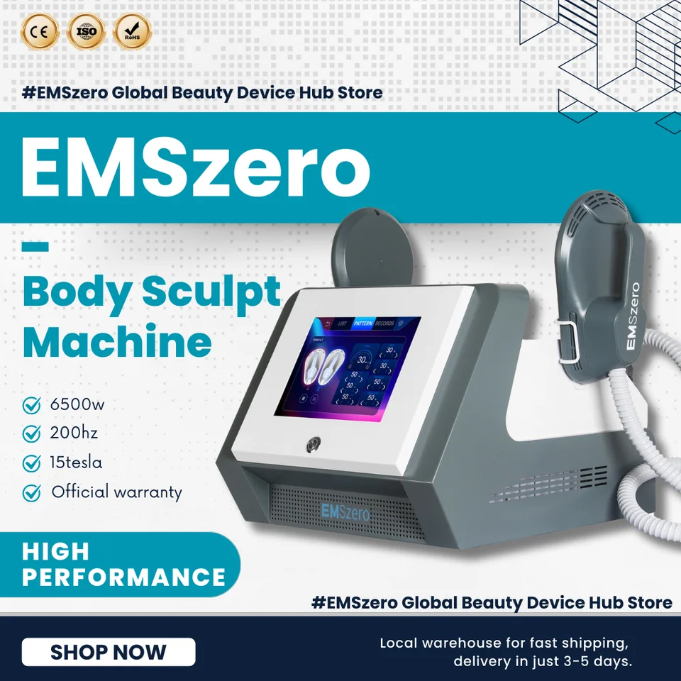 Emszero rf hieemt EMS Body Sculpt Machine Eletric svaly stimulátora stimulátora tuku Spaľovanie hmotnosti Zadanie zadku