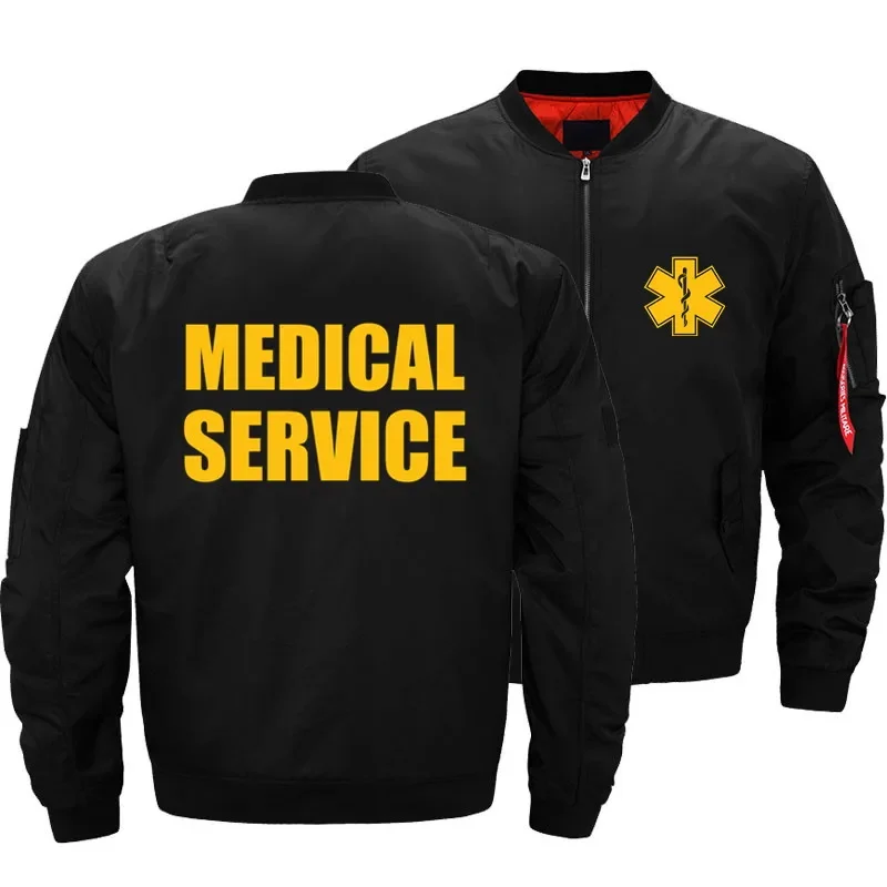 EMT Paramedic muži zips bombardovanie BACKE CAMENTION móda hrubé cestovné motolórne oblečenie zimné teplé baseballové bundy Windbreaker