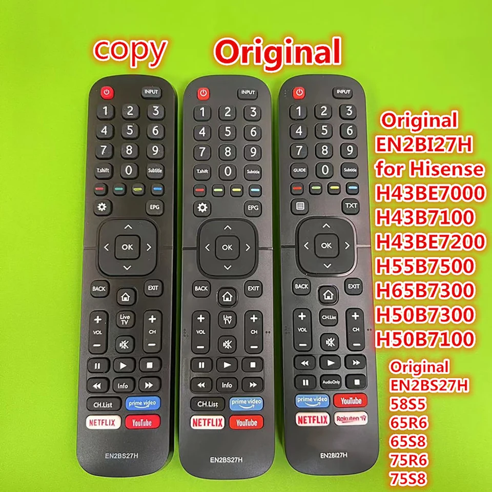 EN2BI27H/EN2BS27H diaľkové ovládanie pre Hisense LED TV FIT EN2H27B EN2H27HS EN2H27D EN2A27 ER-31607R ER-22655HS RC3394408/01