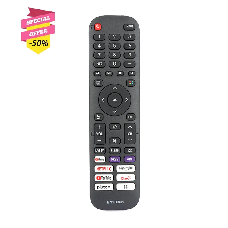 EN2D30H diaľkové ovládanie pre Hisense 4K UHD LED SMART TV 43H6G 50H6G 55H6G 65H6G 43A7500F 50A7500F 50AE7200F 55AEE7200F 65A7500F
