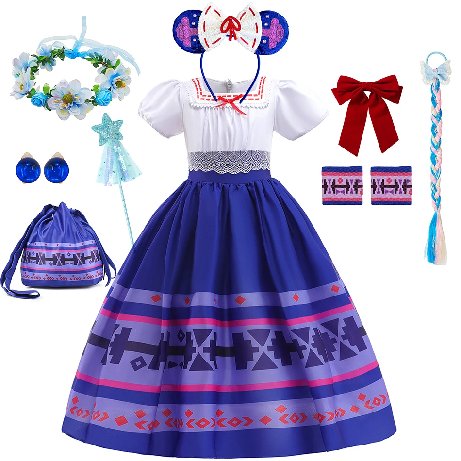 Encanto Charm Girl Lusia Cosplay oblečte deti Karika